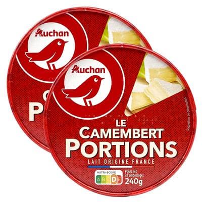 Auchan Camembert en portions, Lot de 2x240g