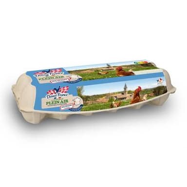 Douce France Oeufs plein air, 12 oeufs