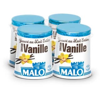 Malo Yaourt vanille au lait entier, 4x125g