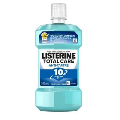 Listerine Bain de Bouche Total Care Anti Tartre 10en1, 500ml