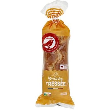 Auchan Brioche Tressée aux Oeufs Frais, 600g