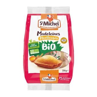 St Michel Madeleine moelleuse individuelle bio x10, 250g
