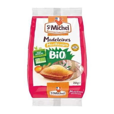 St Michel Madeleine moelleuse individuelle bio x10, 250g