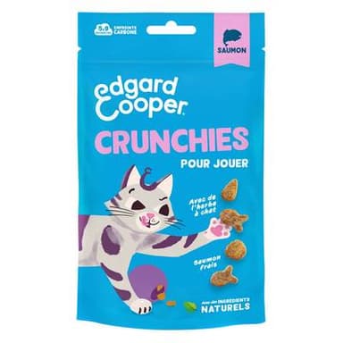Edgard Cooper Crunchy Saumon Sans Céréales - Friandise pour chat, 50g