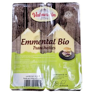 Valmartin Emmental en tranchette bio, 2x120g