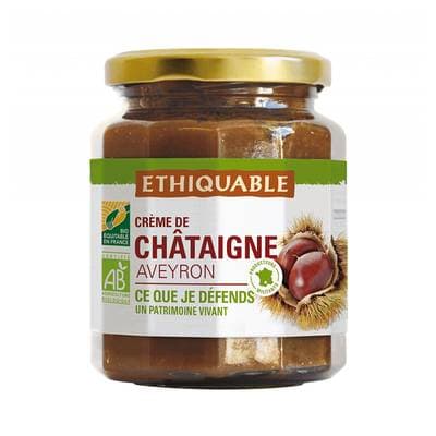 Ethiquable - Commerce Equitable Crème de Châtaigne Bio de l'Ardèche Aveyron, 320g