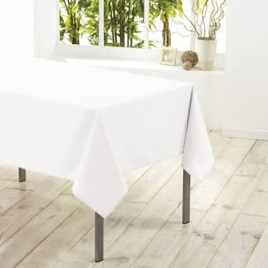 Douceur D Interieur Nappe rectangle BLANC 8/10 couverts, 140 x 250 cm