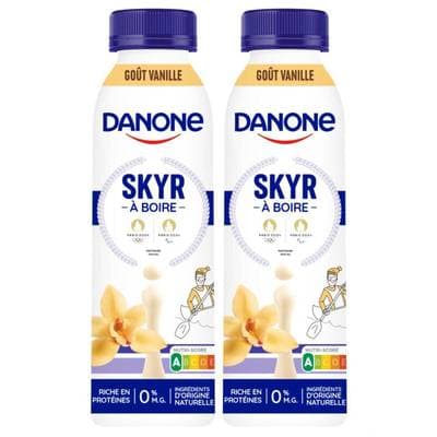Danone Skyr à boire 0% Vanille, Lot de 2x270g