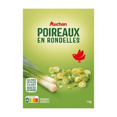 Auchan Poireaux en rondelles, 1kg