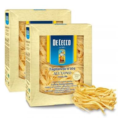 De Cecco Pâtes Tagliatelle aux oeufs N°104 Premium, Lot de 2x250g