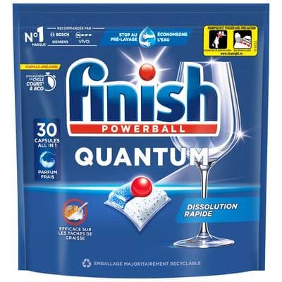 Finish Capsules Lave-vaisselle Quantum Powerball All in One, 68 capsules