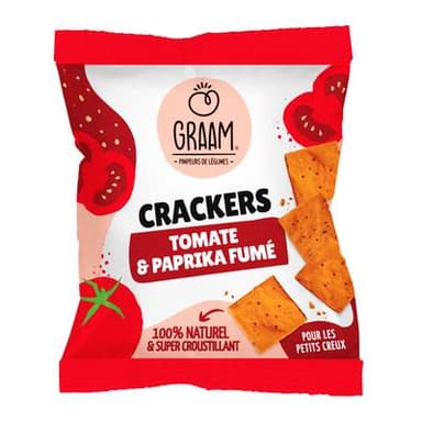Graam Crackers Tomate et Paprika Fumé, 30g
