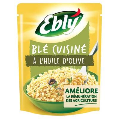 Ebly Blé Express Cuisiné à L'Huile d'Olive Micro-ondes, 220g
