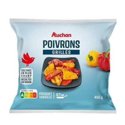 Auchan Poivrons grillés, 450g
