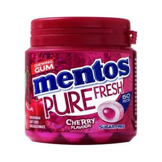 Mentos Chewing gum pure fresh cerise sans sucre, 50 dragées