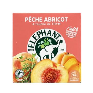 Elephant Infusion pêche abricot et touche de thym, 20 sachets