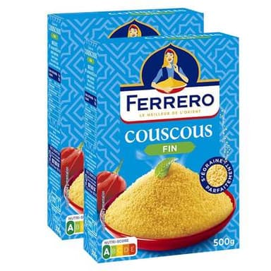 Ferrero Graine de couscous fin, Lot de 2x500g