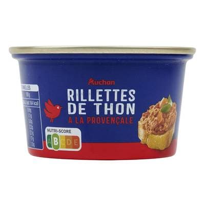 Auchan Rillettes de Thon à la Provençale en conserve, 125g