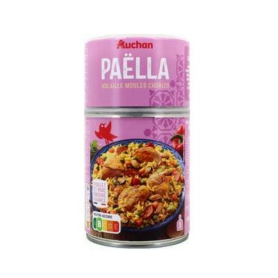 Auchan Paêlla Volaille Moules et Chorizo, 1kg
