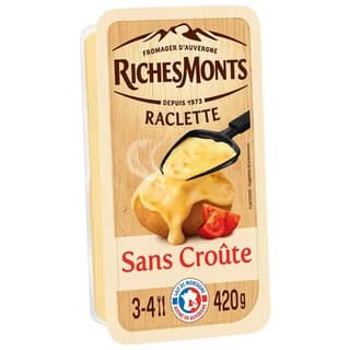 Richesmonts Fromage raclette sans croûte, 420g