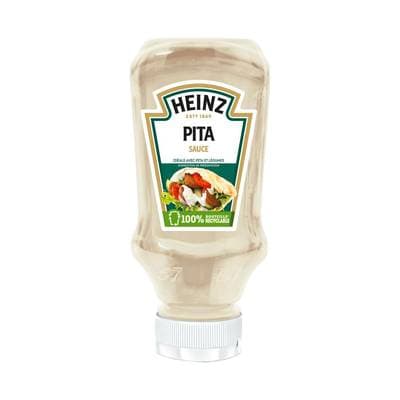 Heinz Sauce Pita - Ail ciboulette et épices en flacon souple Squeeze Top Down, 420g