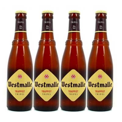 Westmalle Triple Bière Trappiste Triple 9°, Lot de 4x33cl