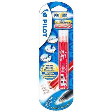 Pilot Recharges frixion ball / clicker encre rouge, 3  recharges