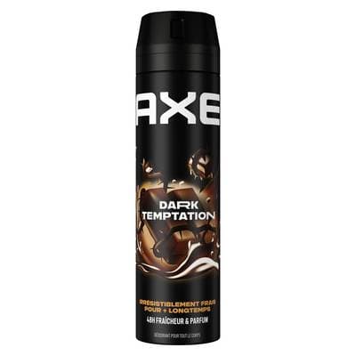 Axe Déodorant spray Homme Anti-odeur Fraîcheur Chocolat Dark Tempation 48h, 200ml