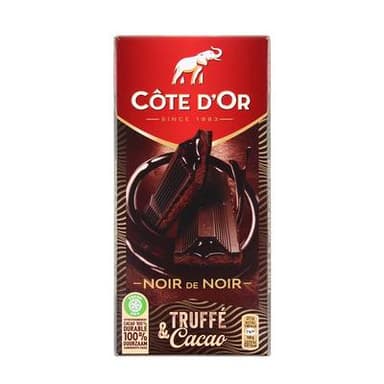 Côte d'Or Chocolat noir fourré truffé et cacao, 190g