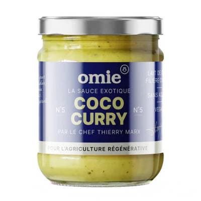 Omie Sauce Coco Curry Jaune de Madras Bio - par le chef Thierry Marx, 190g