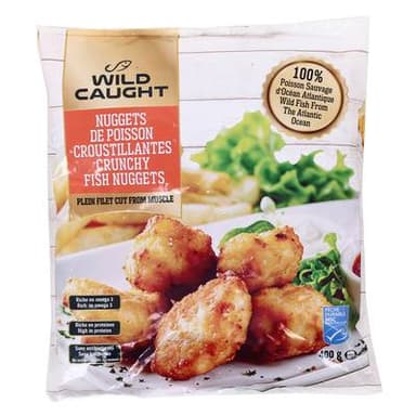 Wild Caught Nuggets de poisson sauvage croustillants MSC, 400g