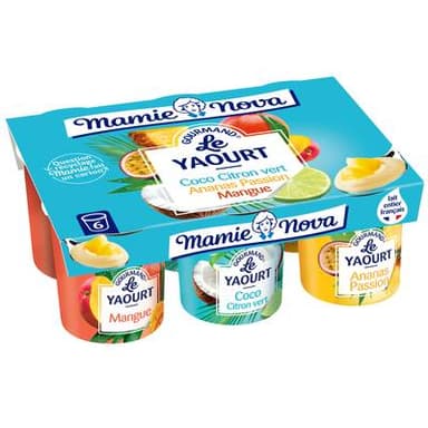 Mamie Nova Yaourts Saveurs Exotiques, 6X150g