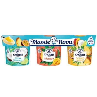 Mamie Nova Yaourts Saveurs Exotiques, 6X150g