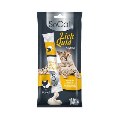 Riga Socat Snack liquide au Poulet - Friandise pour Chat, 4x14g