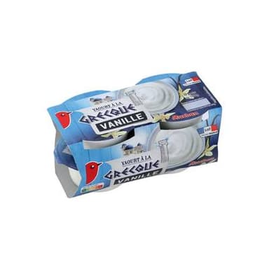 Auchan Yaourt à la grecque à la vanille, 4x150g