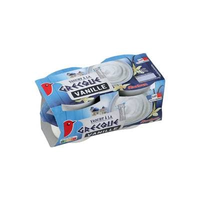 Auchan Yaourt à la grecque à la vanille, 4x150g