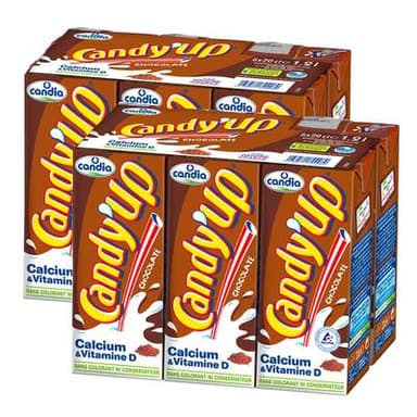 Candy-Up Boisson lactée chocolat UHT, Lot de 2 - 6x20cl