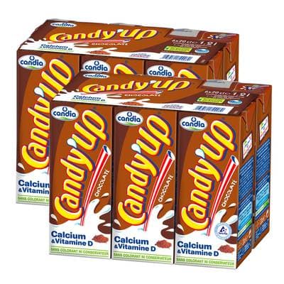 Candy-Up Boisson lactée chocolat UHT, Lot de 2 - 6x20cl