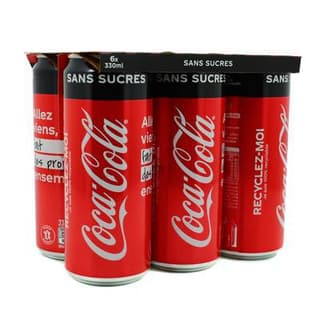 Coca-Cola Coca sans sucre, 6x33cl