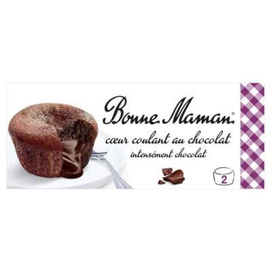 Bonne Maman Coeur Fondant au Chocolat, 2x80g