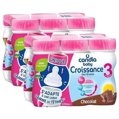 2050000394270 - Candia - Baby - Lait de Croissance 3 Liquide Chocolat  Bébé Dès 10 Mois