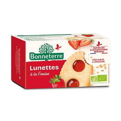 Bonneterre Lunettes à la fraise bio, 200g