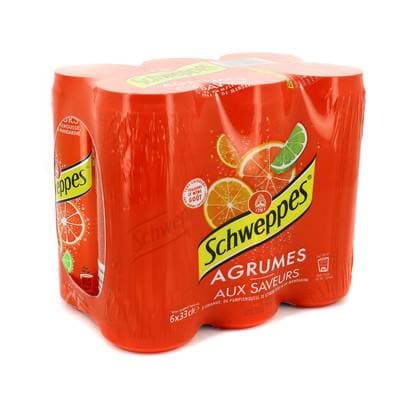 Schweppes Boisson gazeuse saveur agrumes, 6x33cl
