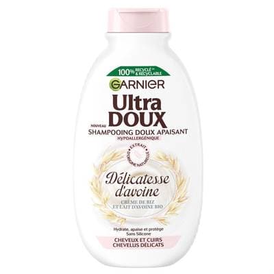 Garnier - Ultra Doux Shampooing Doux Apaisant Délicatesse d'Avoine, 250ml