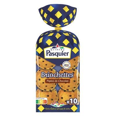 Pasquier Briochettes aux Pépites de Chocolat, 10x40g