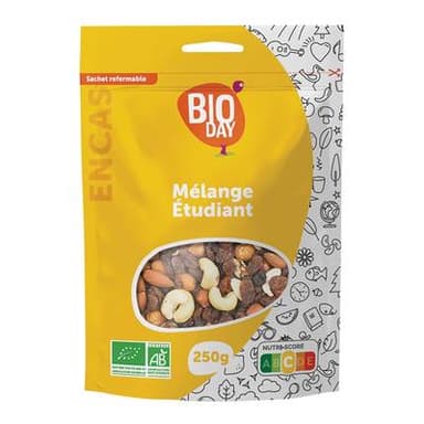 Bioday Mélange Etudiant bio, 250g