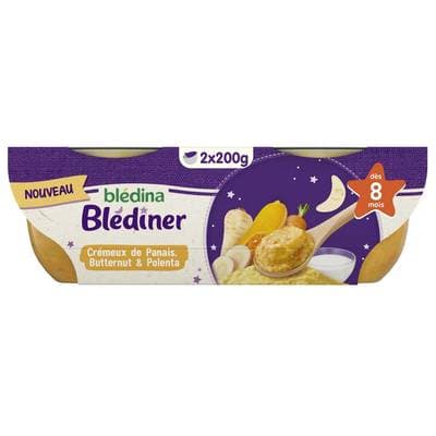 Blédina Crémeux de Panais, Butternut et Polenta Coupelle Bébé Dès 8 mois, 2x200g