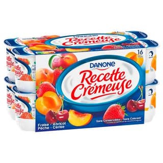 Danone Yaourts crémeux aux fruits, 16x125g