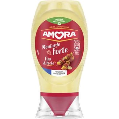 Amora Moutarde Fine et Forte en flacon, 265g