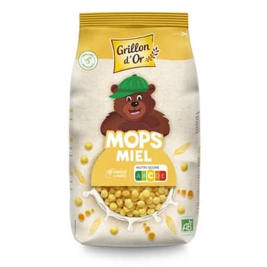 Grillon Or Céréales Mops Miel BIO, 300g